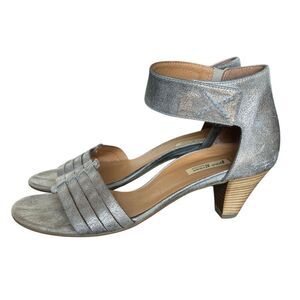 Paul Green Coco Metallic Ankle Strap Sandals Size 7.5